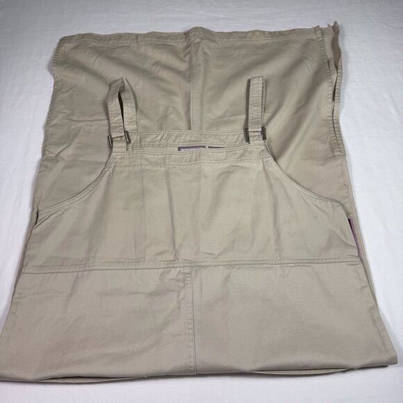 Premier International Vtg Sleeveless Midi Jumper Dress Size L Overall Pocket NWT - Picture 1 of 7